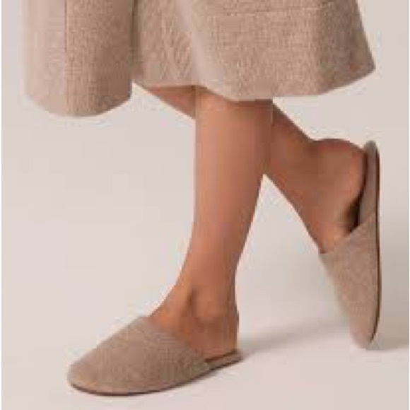 NakedCashmere Love Mule Slipper In Oat Large 9/10 NWT